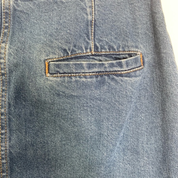 Free People We The Free Don’t Get Me Wrong Denim Button Down Skirt Size 31 - Picture 9 of 10